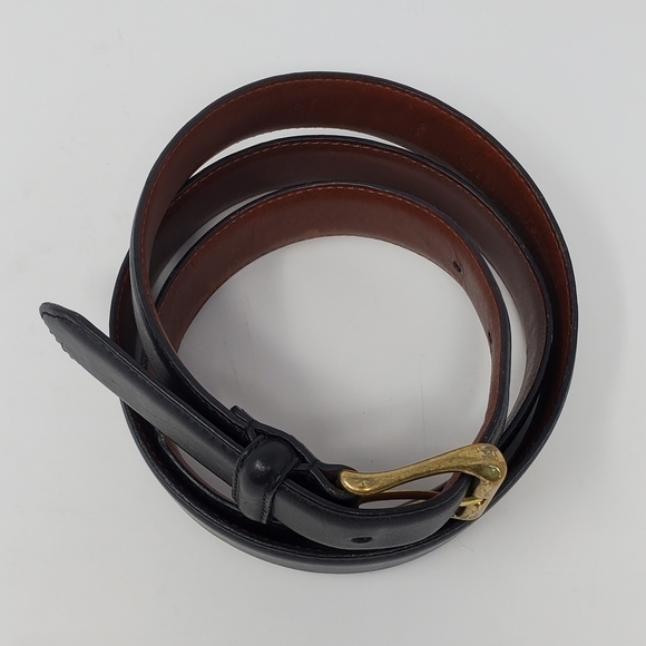 COACH BLACK LEATHER BELT GOLD BUCKLE MEN SIZE 40 CLASSIC PROFESSIONAL BUSINESS - Picture 3 of 14